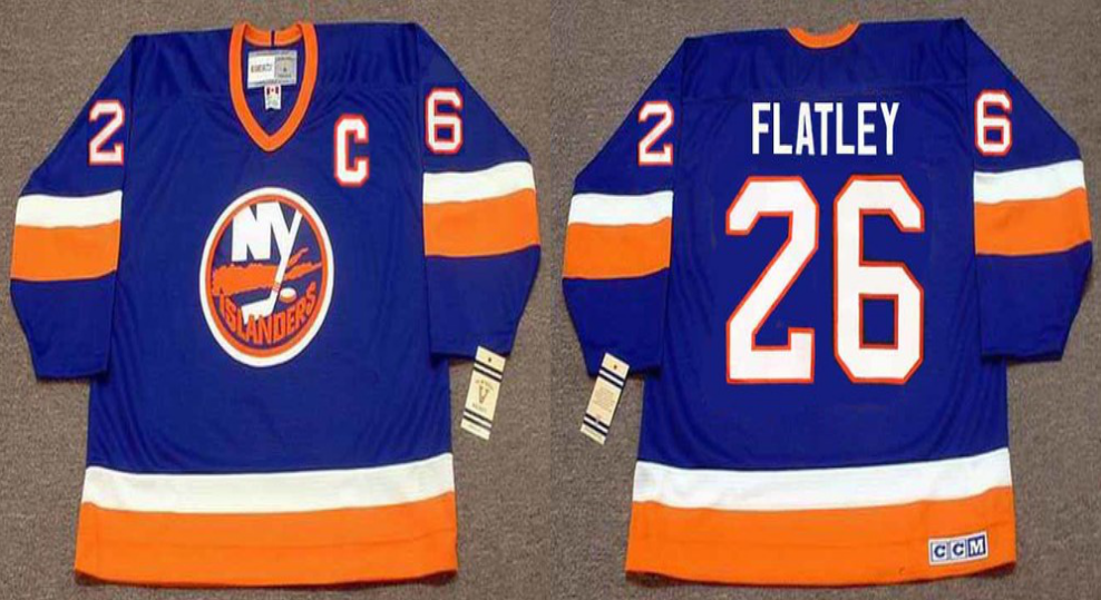 2019 Men New York Islanders 26 Flatley blue CCM NHL jersey
